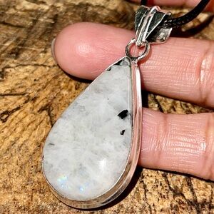 Rainbow Moonstone Pendant 2 1/4”